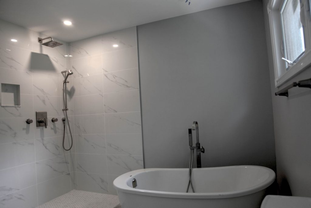 interior painting of a bathroom in custom home Thornhill