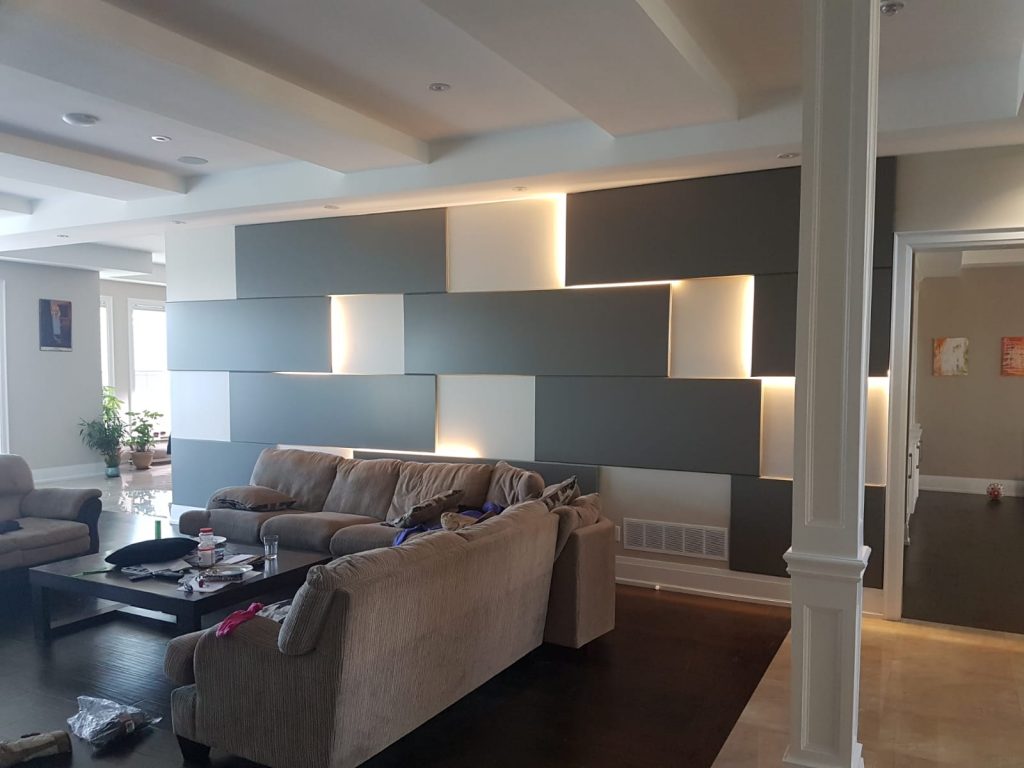 Custom Luxury Wall in Amazing Family Room Richmond Hill