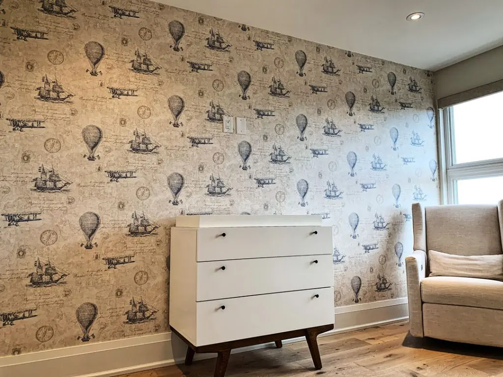 luxury wallpaper installation in custom home Vaughan